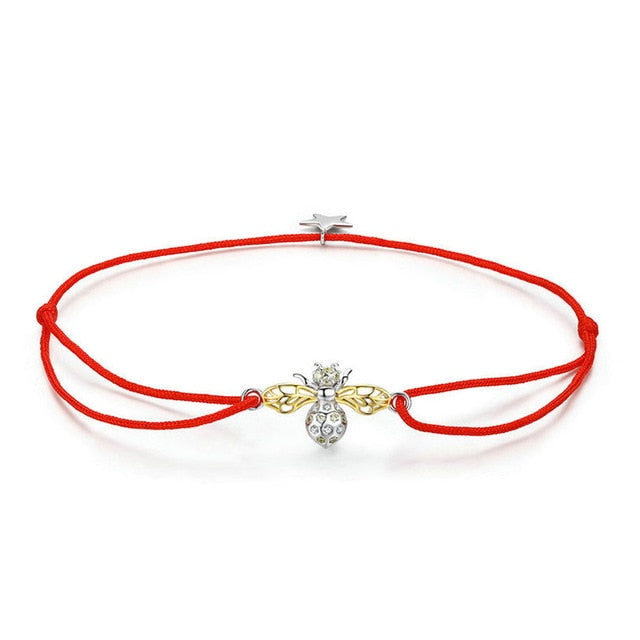 bamoer Guardian Lucky Fish Rope Chain Bracelet for Couple Sterling Silver 925 Star Enamel Jewelry Friendship Bracelets SCB145