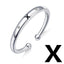 bamoer Unisex Silver 925 Sterling Letter Rings for Women Men A-Z 26 Resizable Initial Alphabet Jewelry Female Accessories SCR544