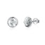 BAMOER Popular 925 Sterling Silver April Birthstone Droplets, Rock Crystal Stud Earrings For Women Fashion Jewelry PAS498