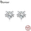 bamoer Cute Cat Ear Stud Earrings for Women Authentic Sterling Silver 925 Clear CZ Jewelry for Girl 2019 Mode Bijoux BSE205