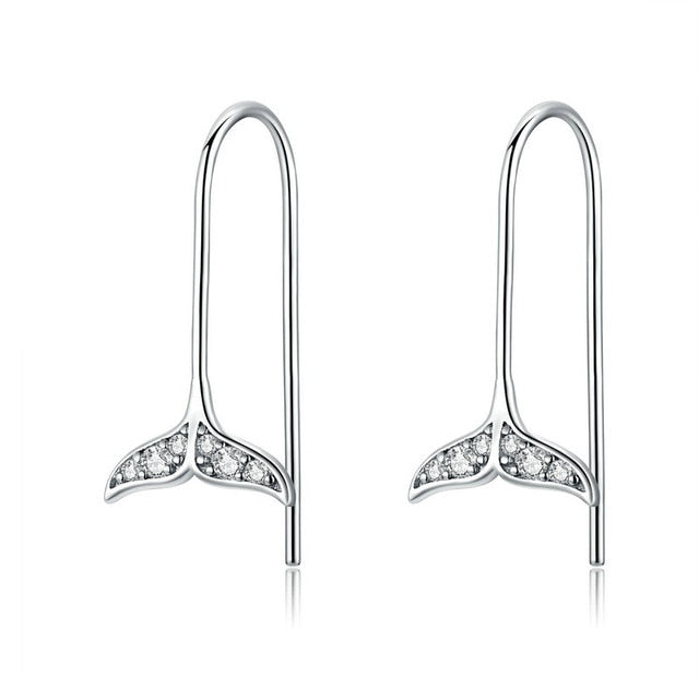 BAMOER Clearance Jewelry Delicate 100% 925 Sterling Silver Clear CZ Small Stud Earrings Women Wedding Jewelry Brincos PAS488