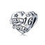 WOSTU 100% Authentic 925 Sterling Silver Heart Shape Charm Beads Fit Brand Charm Bracelet DIY Original Silver Jewelry