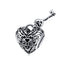 WOSTU 100% Authentic 925 Sterling Silver Heart Shape Charm Beads Fit Brand Charm Bracelet DIY Original Silver Jewelry