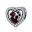 WOSTU 100% Authentic 925 Sterling Silver Heart Shape Charm Beads Fit Brand Charm Bracelet DIY Original Silver Jewelry