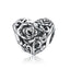 WOSTU 100% Authentic 925 Sterling Silver Heart Shape Charm Beads Fit Brand Charm Bracelet DIY Original Silver Jewelry