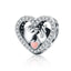 WOSTU 100% Authentic 925 Sterling Silver Heart Shape Charm Beads Fit Brand Charm Bracelet DIY Original Silver Jewelry