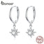 bamoer Dangle Earrings with Charm Genuine 925 Sterling Silver Bright Stars Earings for Women Fashion Jewelry 2019 New SCE759