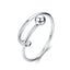 bameor Authentic 925 Sterling Silver Simple Minimalist Open Adjustable Finger Rings for Women Fashion Band Female Bijoux SCR555