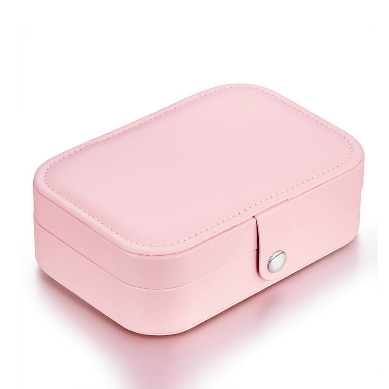 bamoer Pink Multi-function PU Leather Jewelry Box Storage Box Ring Display Case Lady Storage Box Cage Only BZ0065