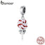 bamoer Enamel Lollipop Pendant Charm for Women Original Bracelet or Necklace 925 Sterling Silver Jewelry Making Beads SCC1491