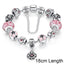 NEW Silver Plated Exquisite Glass Bead Bracelet With Safety Chain Luxury Strand Bracelet Jewelry PA1833