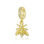 bamoer 925 Sterling Silver Gold Color Bee Pendant Charm fit Original Bracelet & Bangle European Brand Fine Jewelry BSC249