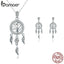 BAMOER Authentic 925 Sterling Silver Tree of Life Dream Catcher Necklaces Pendant Jewelry Set Sterling Silver Jewelry Gift