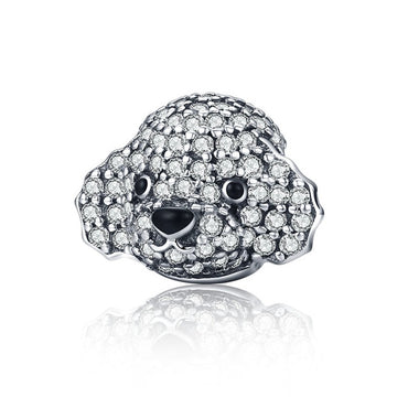 BAMOER 100% 925 Sterling Silver Lovely Animal Schnauzer Dog Charm Beads fit Women Charm Bracelets & Necklaces DIY Jewelry SCC835