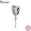 bamoer Tulip Flower Charm for Bracelet 925 Sterling Silver Jewelry Floral Design DIY Bracelet Luxury Brand Jewelry SCC1514