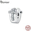 bamoer Bible Cross Clip Charm for Original Women Bracelet 925 Sterling Silver European Brand Jewelry DIY Bracelet Making SCC1497