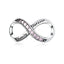 BAMOER Big Charms Real Sterling Silver 925 Infinity Family Forever Clear Crystal Charm for Original 925 Brand Bracelet SCC1146