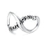 BAMOER Big Charms Real Sterling Silver 925 Infinity Family Forever Clear Crystal Charm for Original 925 Brand Bracelet SCC1146