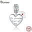 bamoer Guardian Angel Pendant Charm Silver 925 Original nurse hat  Fashion Plated platinum Jewelry Gifts Girl Accessories BSC307