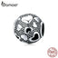 bamoer Retro Heart Metal Beads for Jewelry Making 925 Sterling Silver Charm fit Original Bracelet Female Jewelry Bijoux SCC1451