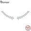 bamoer Genuine 925 Sterling Silver Dazzling Stone Star Long Stud Earrings for Women Wedding Statement Bijoux 2020 SCE920