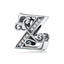 BAMOER 2019 NEW 925 Sterling Silver Vintage A to Z Clear CZ 26 Letter Alphabet Bead Charms Fit Bracelets DIY Jewelry BSC030