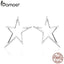 BAMOER New Arrival Authentic 925 Sterling Silver Exquisite Star Stud Earrings for Women Hyperbole Fine Jewelry Bijoux SCE107