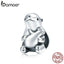 bamoer 925 Sterling Silver Polar Bears Charm for Original Bracelet Women Jewelry Making BSC297