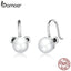 bamoer Authentic 925 Sterling Silver Cute Bear Stud Earrrings for Women Retro Jewelry Bijoux SCE918