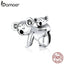 bamoer Koala Baby and Mom Metal Beads for Women Jewelry Making 925 Sterling Silver Australia Protect Animal Silver Charm BSC260