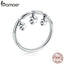 BAMOER Authentic 925 Sterling Silver Animal Dog Footprints Finger Rings for Women Fashion Sterling Silver Ring Jewelry SCR394