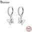 bamoer Dazzling Butterfly Hoop Earrings for Women 925 Sterling Silver Engagemet Wedding Statement Jewelry Pendientes SCE833