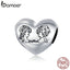 bamoer Silver 925 Jewelry Engrave Figure Innocence Childhood Heart Charms for Original Bracelet Women Jewelry Making SCC1516