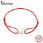 bamoer Infinity Simple Red Rope Friendship Bracelet 925 Sterling Silver Fashion Jewerly Girl Gifts 2020 New Design SCB176