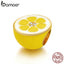 bamoer Fresh Lemon CZ Charm for Original Silver Bracelet & Bangle 925 Sterling Silver DIY Jewelry DIY Bracelet SCC1590