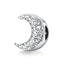 bamoer Genuine 925 Sterling Silver CZ silver Vine & Moon  Original Charm for Brand Female DIY Bracelet Jewelry make SCC1604