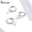 bamoer 1 Piece 925 Sterling Silver Alphabet Letter Dangle Earrings for Women Wedding Statement Jewelry Brincos 2020 New SCE848