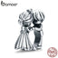 bamoer wedding Metal Beads for Women Jewelry Making 925 Sterling Silver wedding love Silver Charm SCC1565