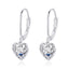 bamoer Authentic 925 Sterling Silver Blue Dream Earrings for Women Korean Style Fine Jewelry Moda Bijoux SCE750