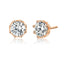 BAMOER Authentic 925 Sterling Silver Classic Clear Cubic Zircon Small Stud Earrings for Women Sterling Silver Jewelry SCE499