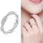 WOSTU Silver Plated S925 Ring Stackable Forever Heart Love Ring For Women Original Brand Fashion Ring Luxury Jewelry Gift FB7223