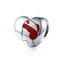 WOSTU 100% Authentic 925 Sterling Silver Heart Shape Charm Beads Fit Brand Charm Bracelet DIY Original Silver Jewelry