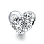 WOSTU 100% Authentic 925 Sterling Silver Heart Shape Charm Beads Fit Brand Charm Bracelet DIY Original Silver Jewelry