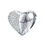 WOSTU 100% Authentic 925 Sterling Silver Heart Shape Charm Beads Fit Brand Charm Bracelet DIY Original Silver Jewelry