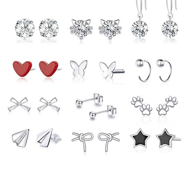 bamoer Authentic 925 Sterling Silver Half Circle Stud Earrings for Women and Men Fine Jewelry Bijoux Minmalistic Simple Ear Stud