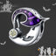 bamoer Halloween 925 Sterling Silver CZ Evil Moon Original Plated platinum Charm for Brand DIY  Jewelry Make SCC1618