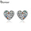 bamoer Tree of Life Jewelry 925 Sterling Silver Stud Earrings for Women silver Wedding Statement Jewelry Brincos earring SCE933