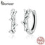 bamoer Silver 925 Jewelry Elegant Butterflies Ear Hoops Earrings for Women Sterling Silver Fine Jewelry Pendientes SCE927