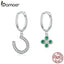 bamoer Lucky Horseshoe silver Stud Earrings for Women 925 Sterling Silver CZ Ear Pins Jewelry 2020  New Design Brincos BSE416