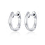 BAMOER Genuine 925 Sterling Silver Round Circle Hoop Earrings for Women Gold Color Earrings Sterling Silver Jewelry Gift SCE498